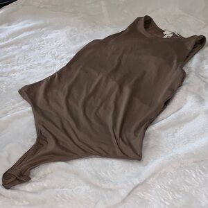 H&M Brown Sleeveless Bodysuit